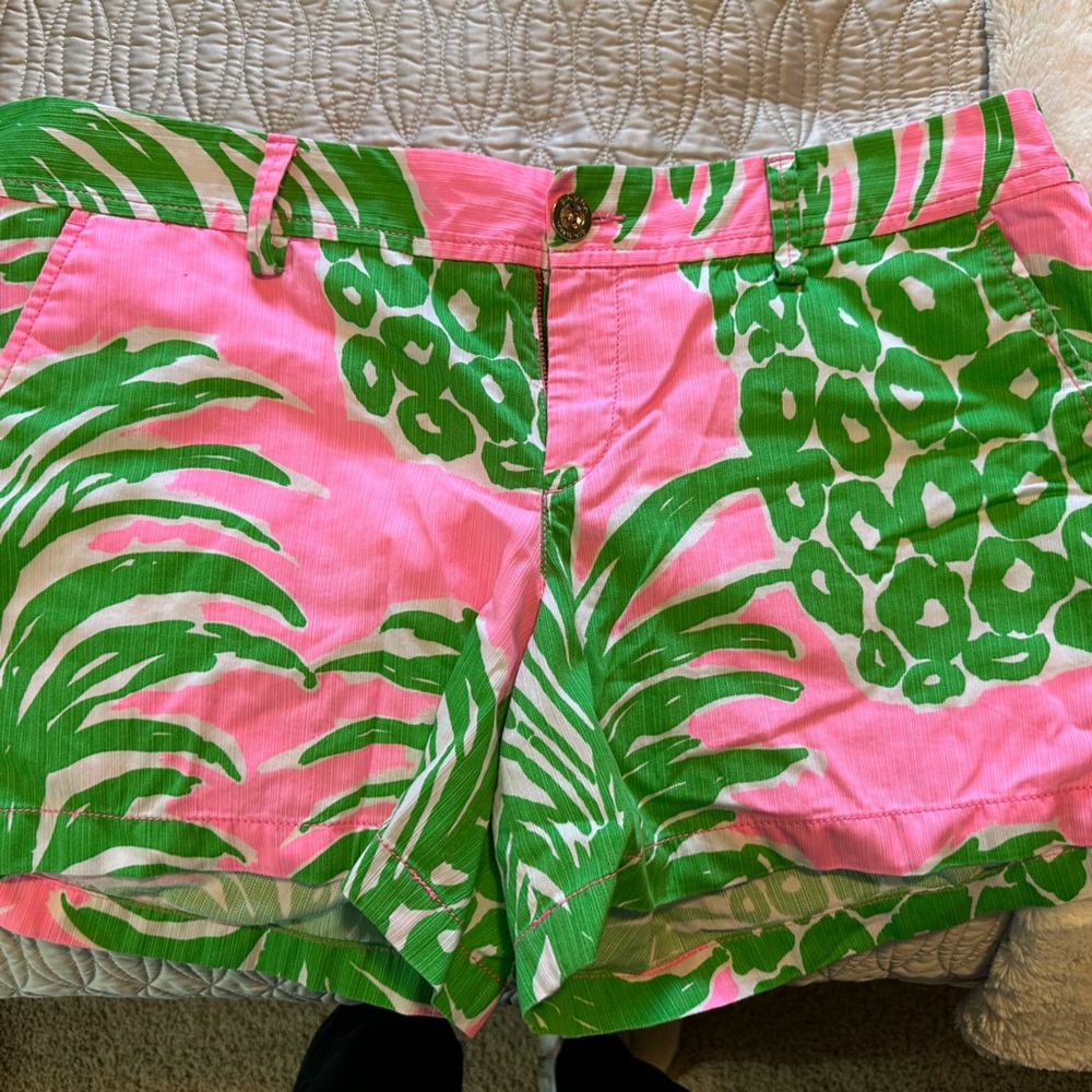 Lilly Pulitzer Tropical Pink and Green Shorts